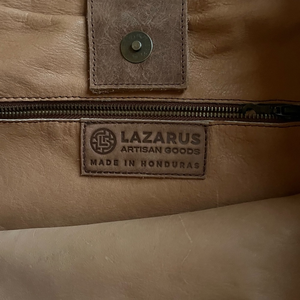 Fair Trade Suede Tote - NWOT - Picture 4 of 4